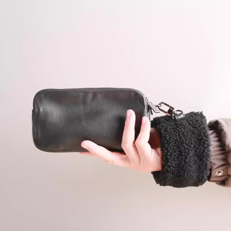 Clutch Bag Genuine Leather Lux - Interior Design Warm 评论和价格