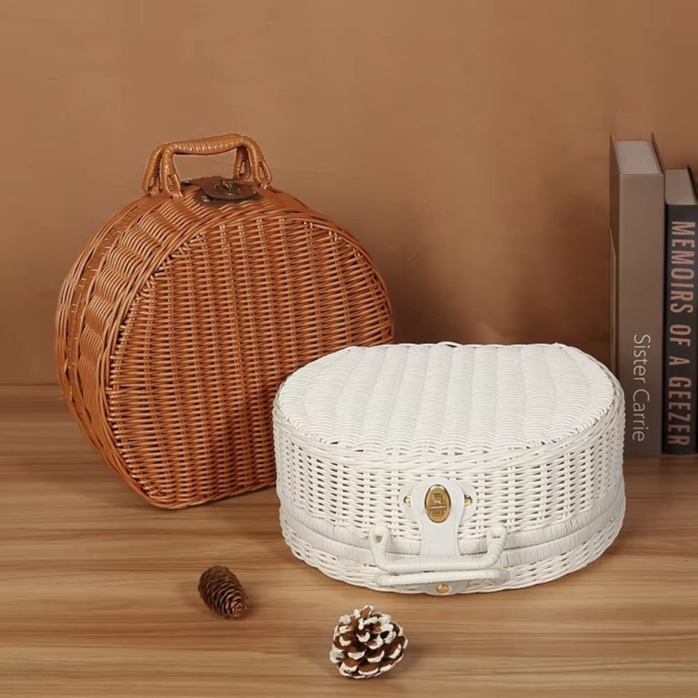 Creative Round Storage Basket  - Woven Basket Set 评论和价格