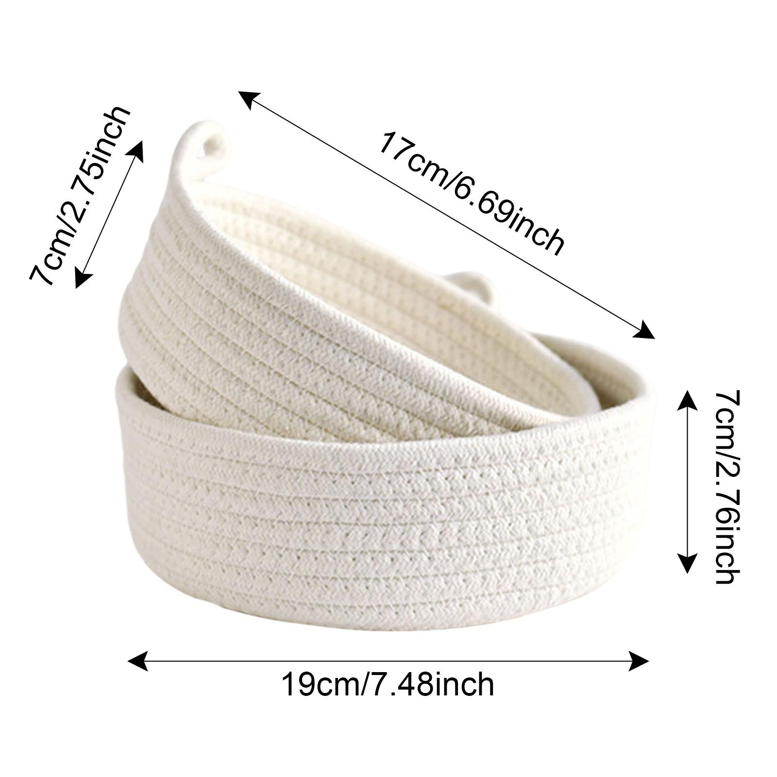 Round Small Woven Baskets Cott - Woven Basket Set 评论和价格