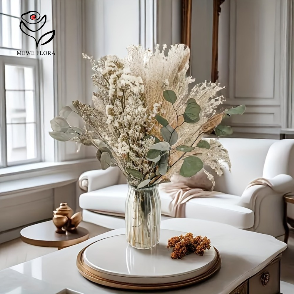 Natural Dried Flowers Bouquet  - Dried Pampas Bundle 评论和价格
