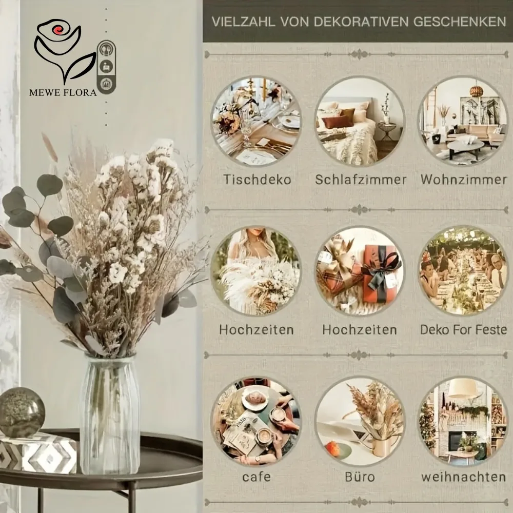 Natural Dried Flowers Bouquet  - Dried Pampas Bundle 评论和价格