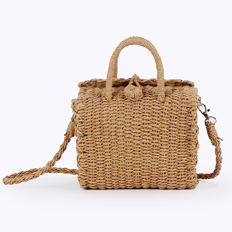 Summer Straw Beach Bag Handmad - Woven Basket Set 评论和价格