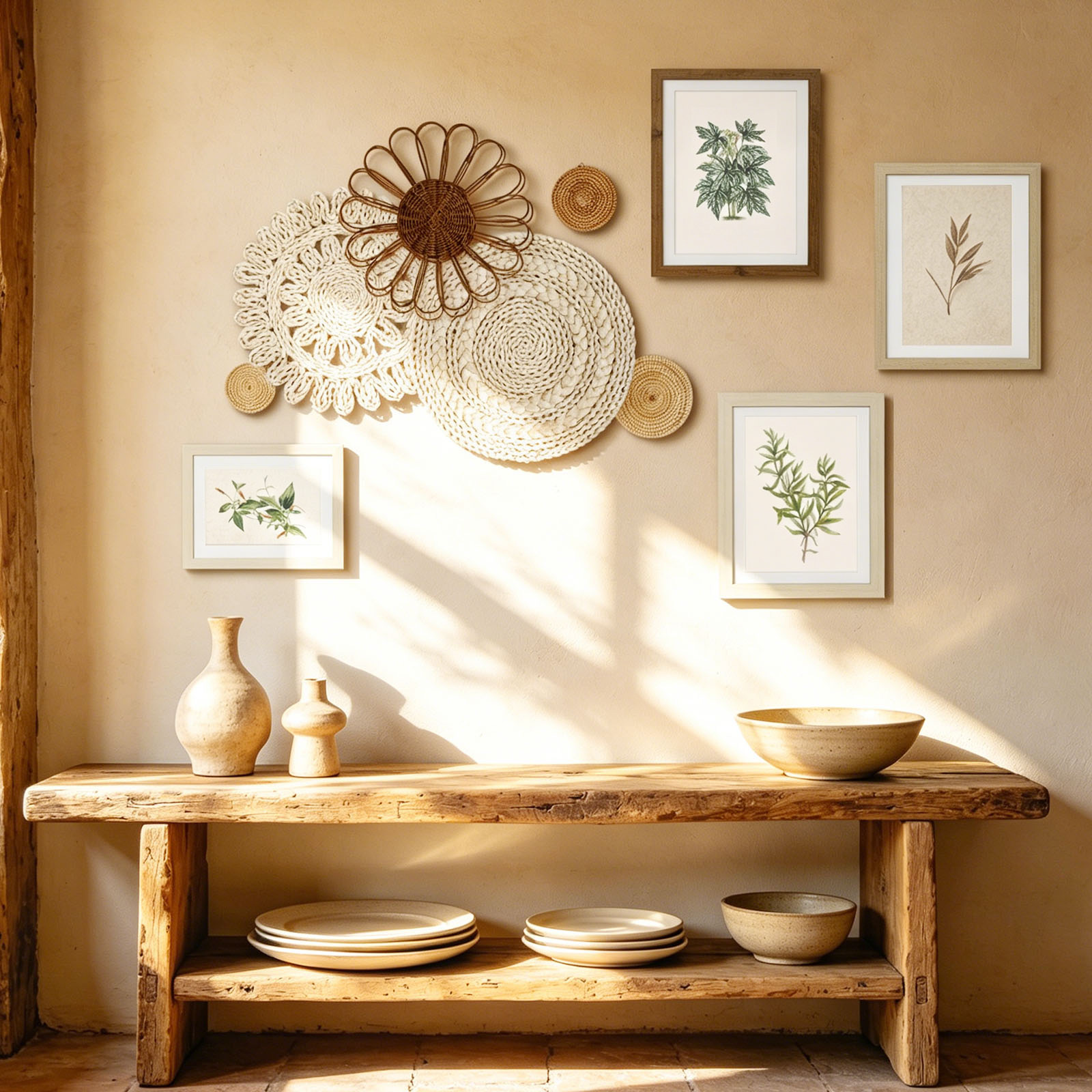 Boho Wall Basket Seagrass Ratt - Woven Basket Set 评论和价格