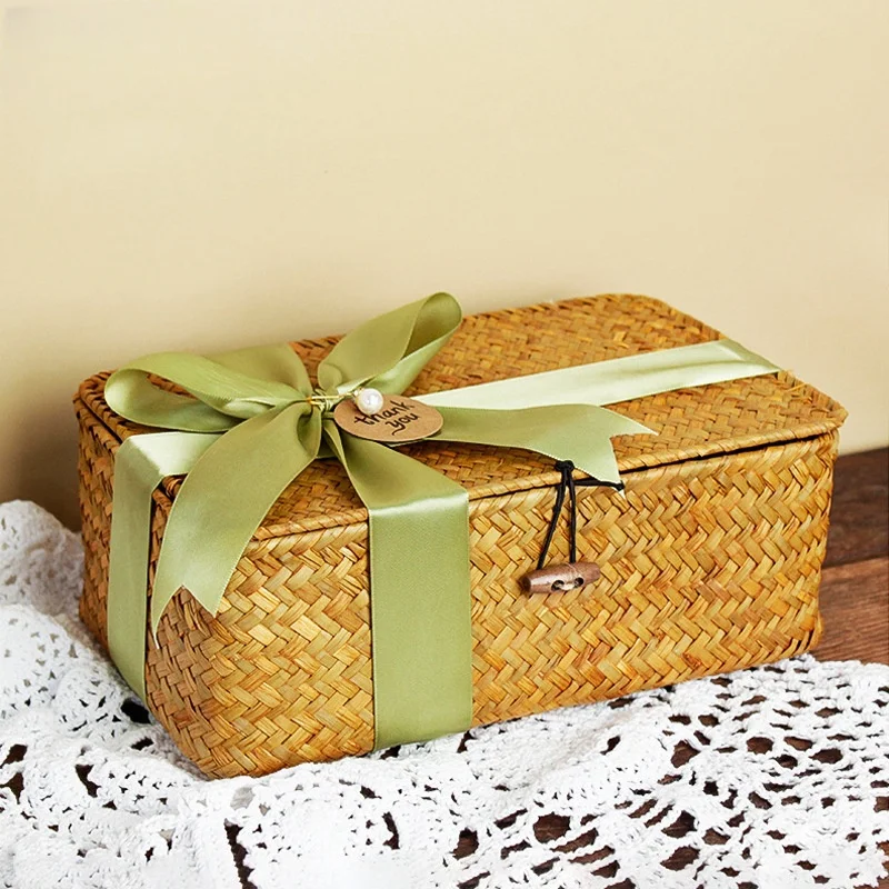 Woven Storage Basket with Vint - Woven Basket Set 评论和价格