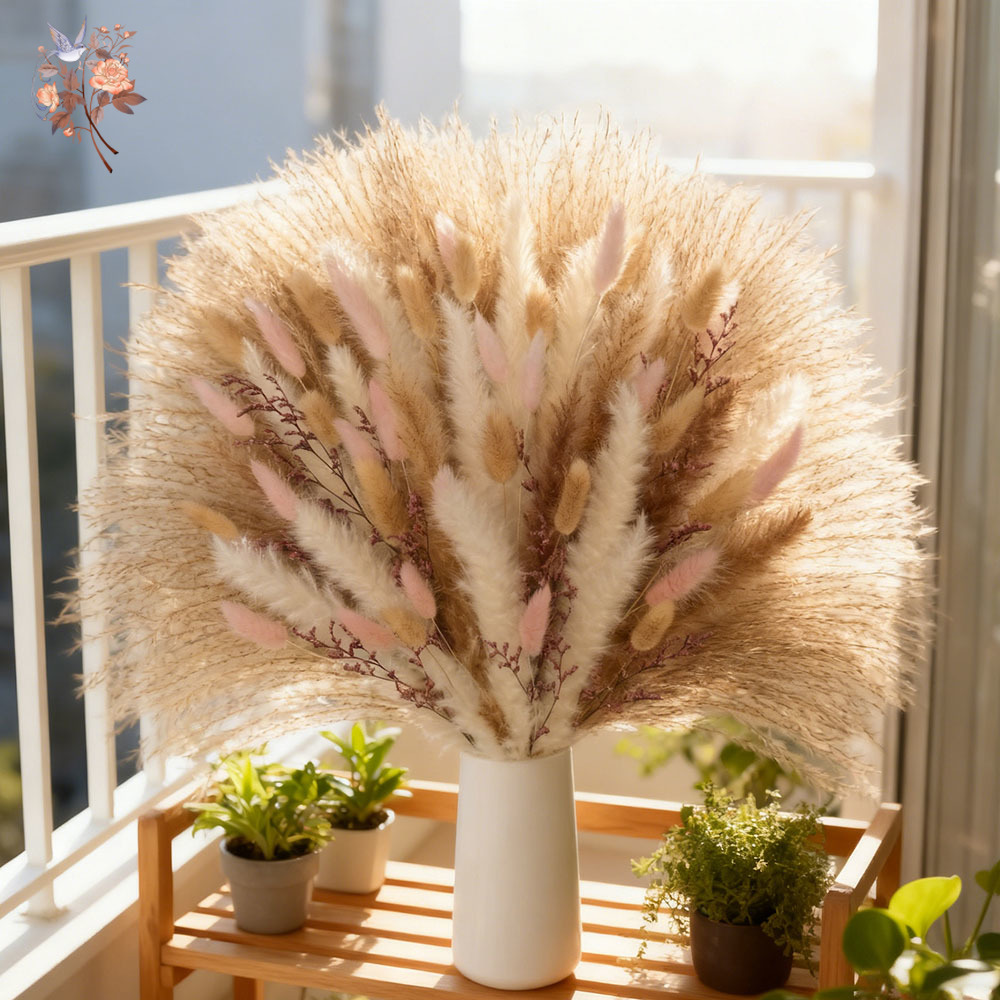 Fluffy Pampas Rabbit Tails Gra - Dried Pampas Bundle 评论和价格