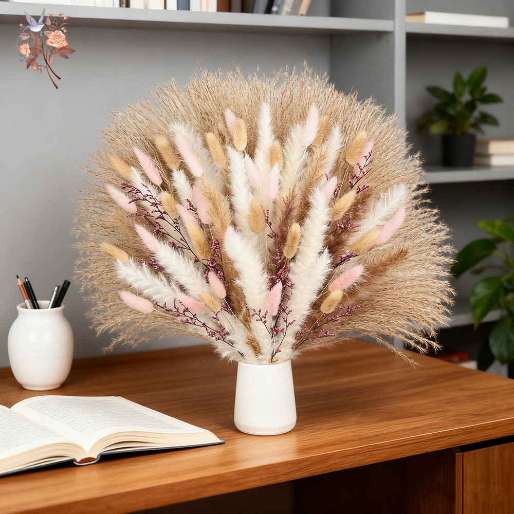 Fluffy Pampas Rabbit Tails Gra - Dried Pampas Bundle 评论和价格