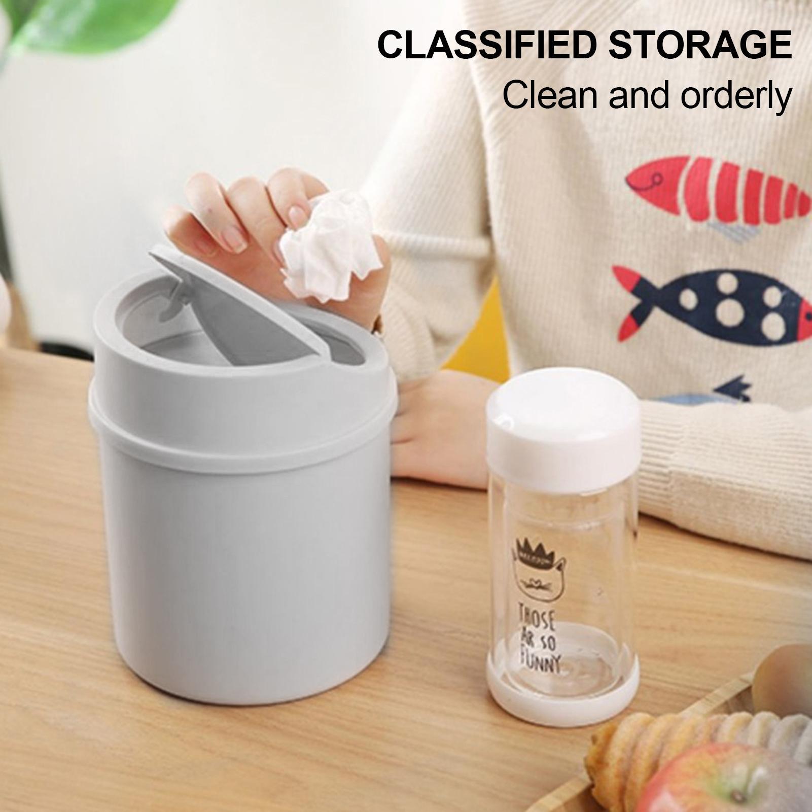 Mini Trash Can With Flipping L - Interior Design Office Space 评论和价格