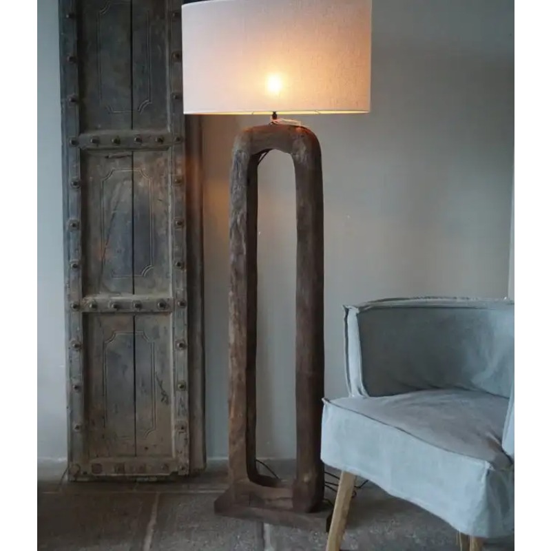 Brown Wooden Floor Lamp Wooden - Interior Design Office Space 评论和价格