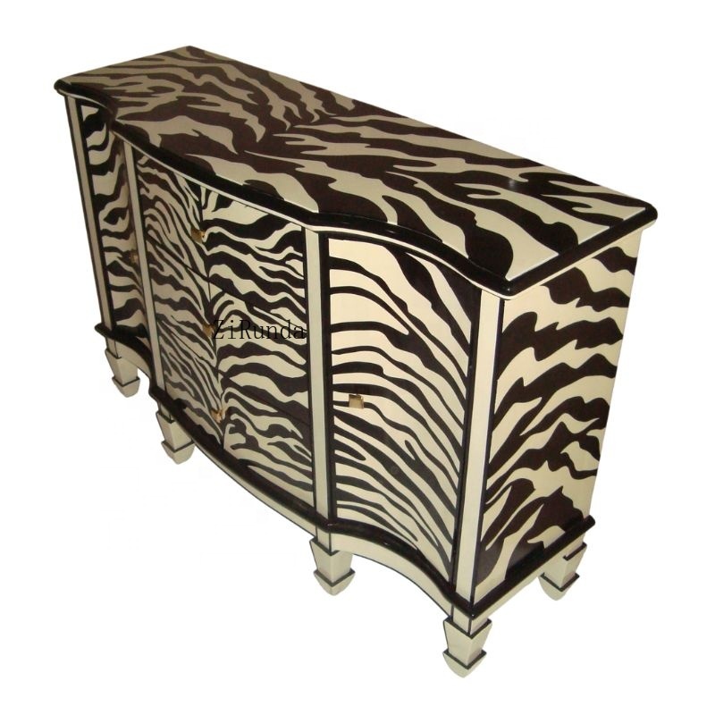 Zebra Painted Kitchen Cabinet  - Interior Design Monochrome 评论和价格