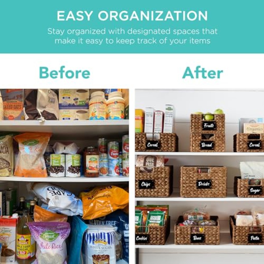 Pantry organization set: 4 wat - Woven Basket Set 评论和价格