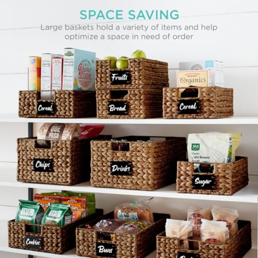 Pantry organization set: 4 wat - Woven Basket Set 评论和价格