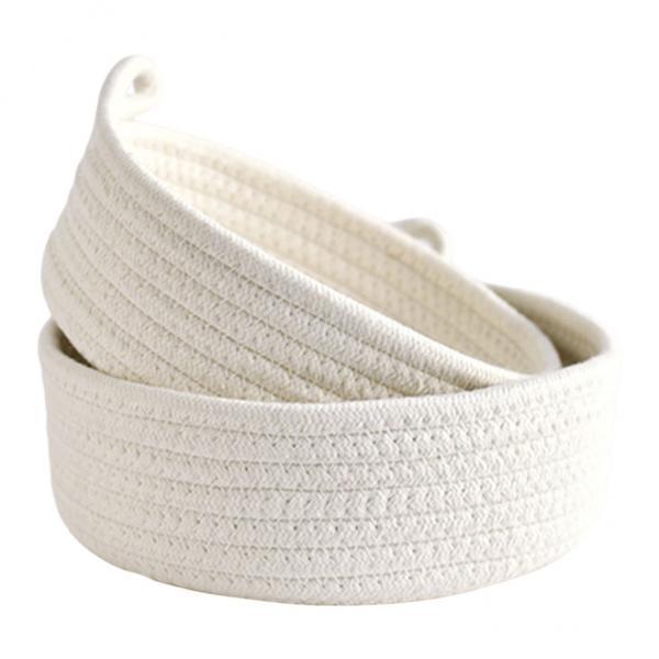 Round Small Woven Baskets Cott - Woven Basket Set 评论和价格