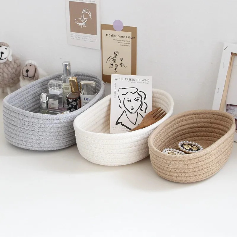 Nordic Cotton Rope Woven Stora - Woven Basket Set 评论和价格