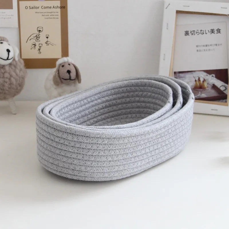 Nordic Cotton Rope Woven Stora - Woven Basket Set 评论和价格