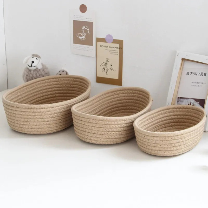 Nordic Cotton Rope Woven Stora - Woven Basket Set 评论和价格