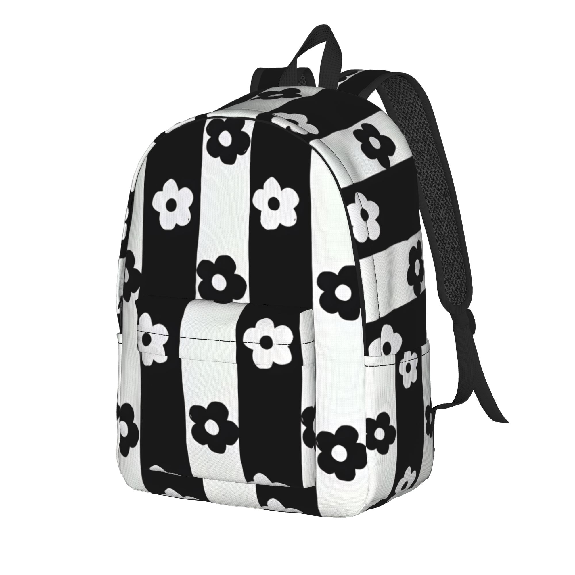 Monochrome Daisy Stripes Backp - Interior Design Monochrome 评论和价格