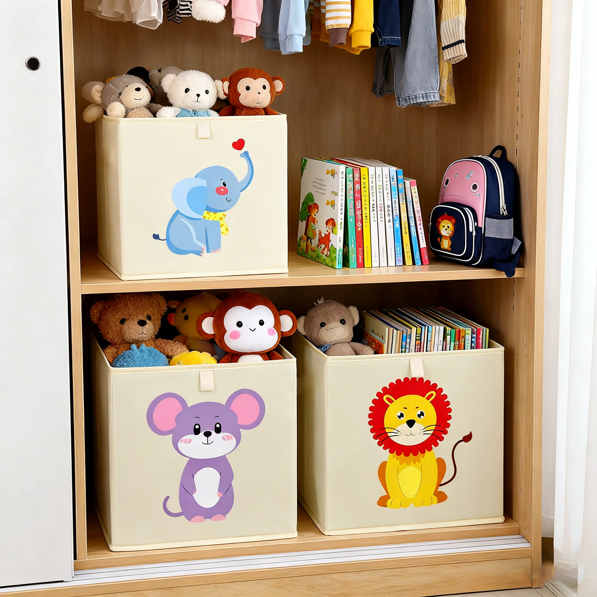 Cute Cartoon Kids Storage Bask - Woven Basket Set 评论和价格